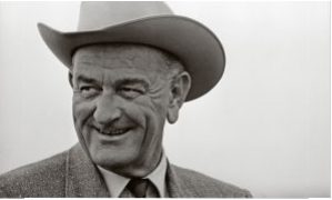LBJ in Stetson hat